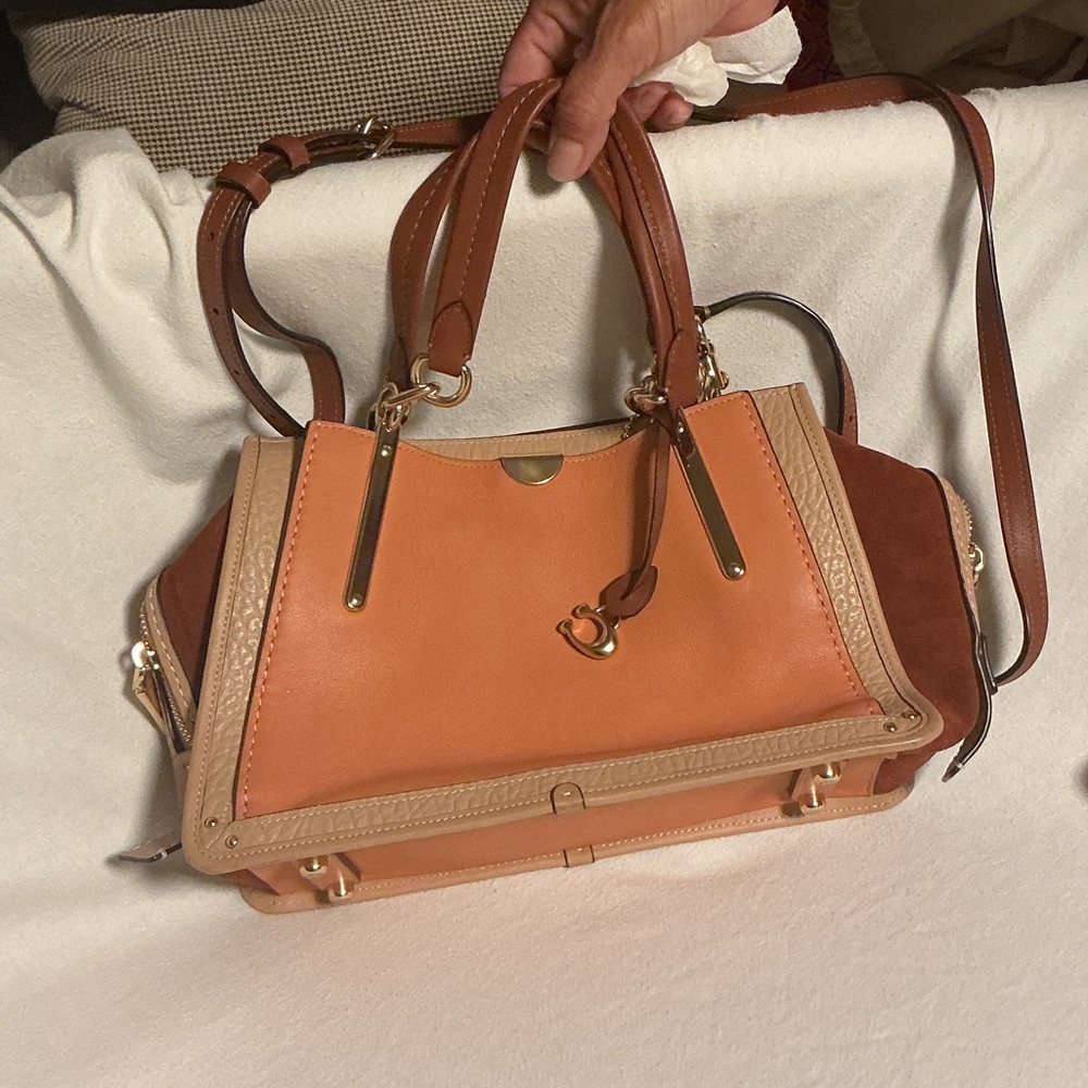 Coach dreamer Tan and Brown Women's Handbag